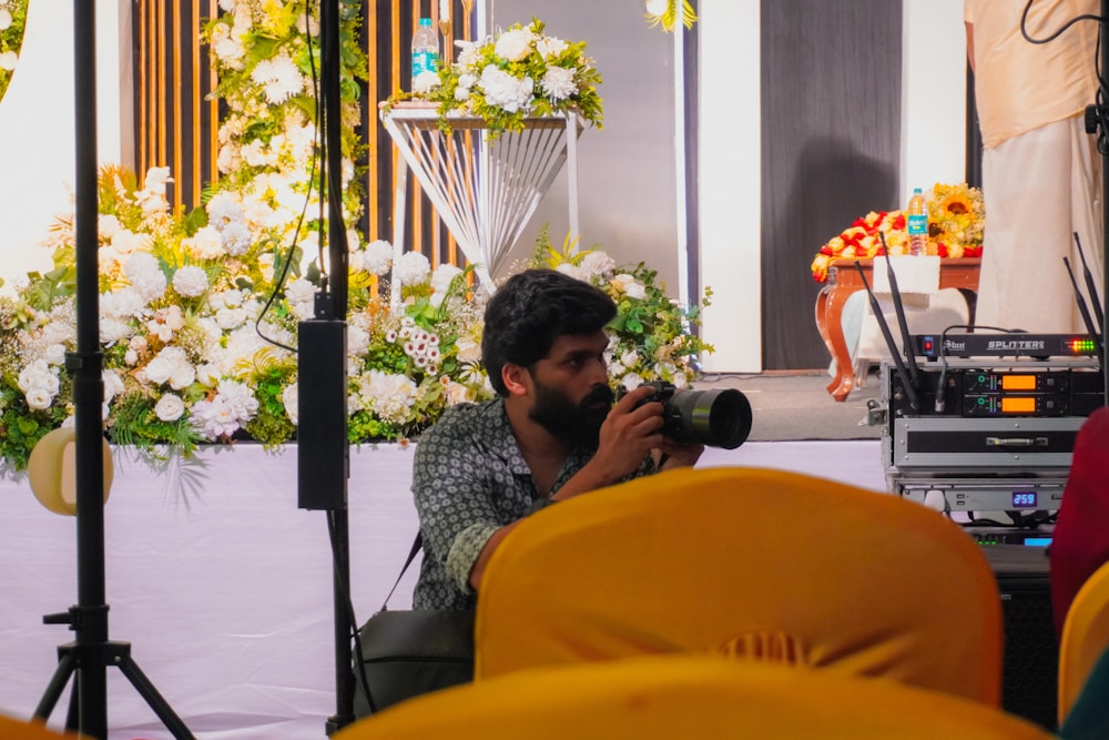 An event photographer at work